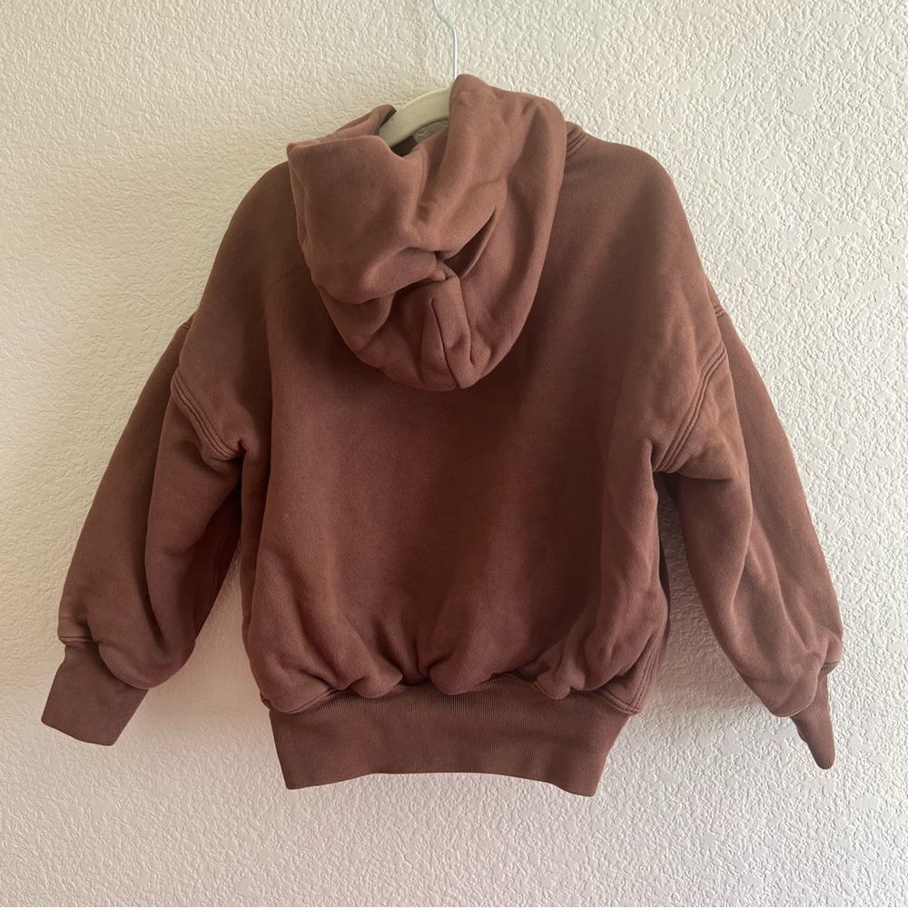 Yeezy Cotton Hooded Sweatshirt Brown Unisex XS 4-5 Years EUC - Picture 2 of 4